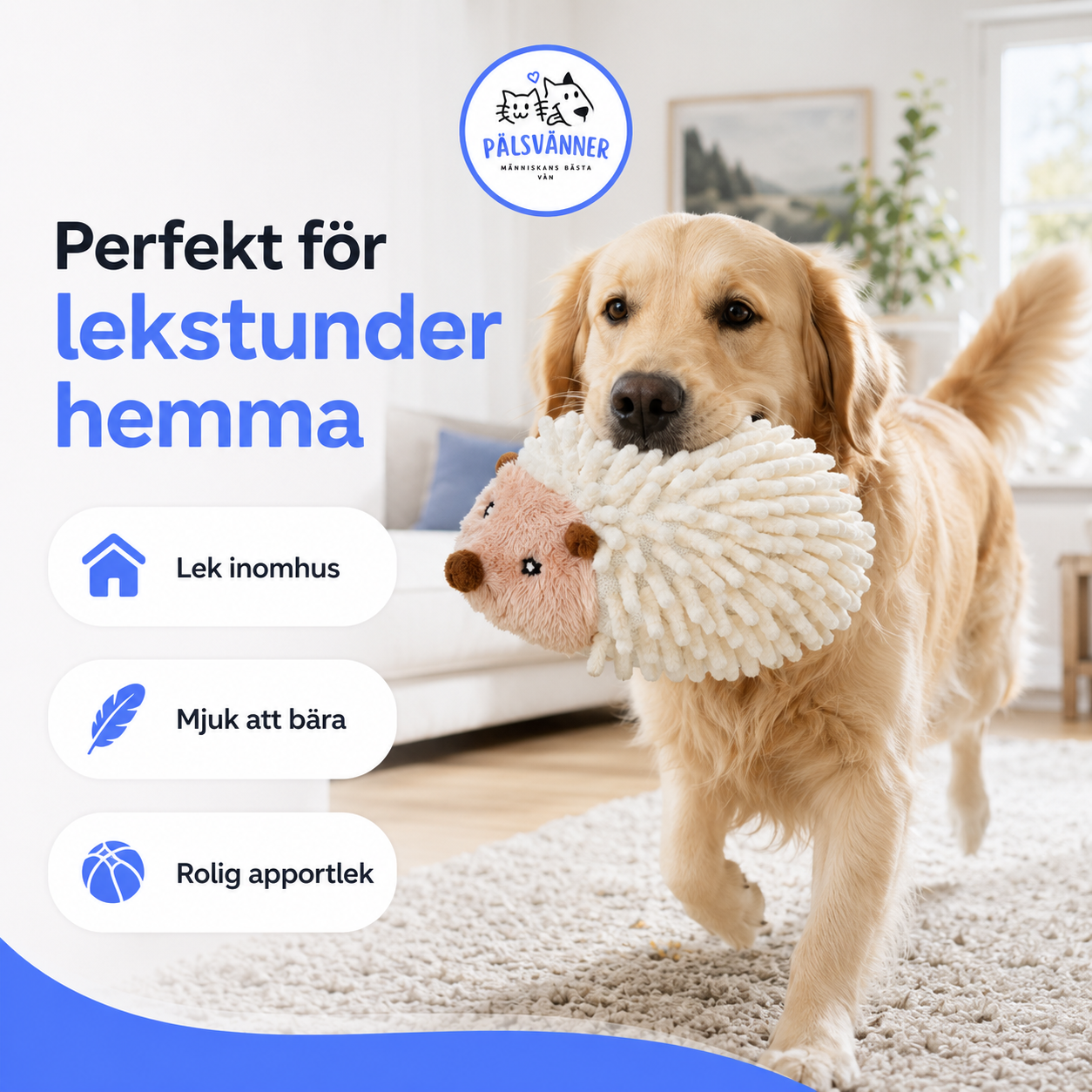 Trixie Plysch Igelkott 17 cm – pipleksak för hund