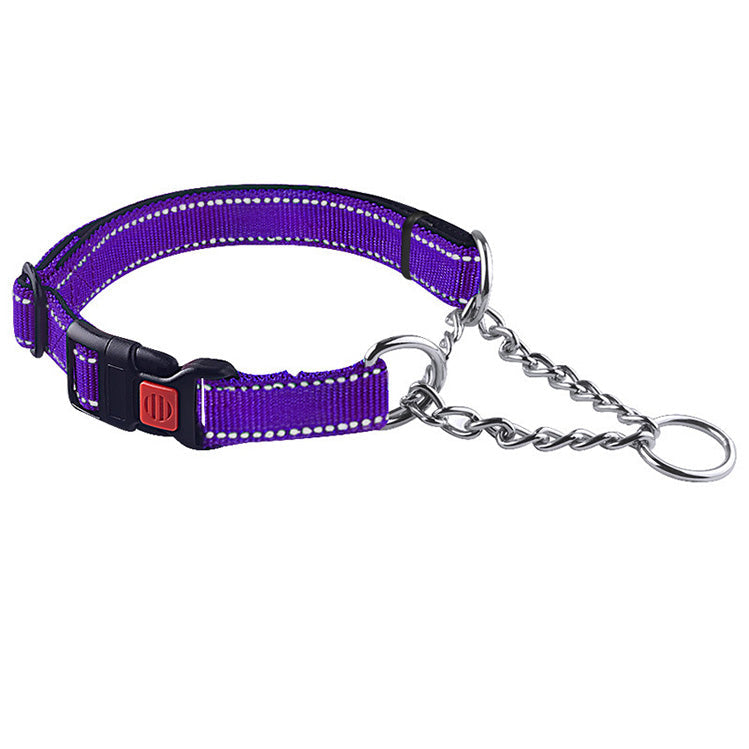 Hundhalsband halvstryp – säkerhetslås & reflexdetaljer