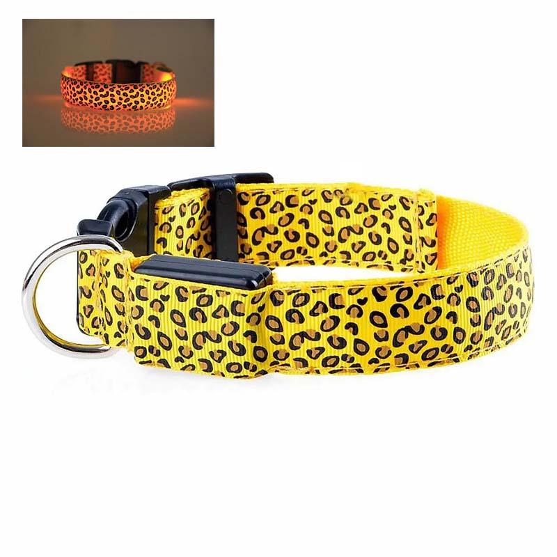 Hundhalsband med LED - flera ljuslägen