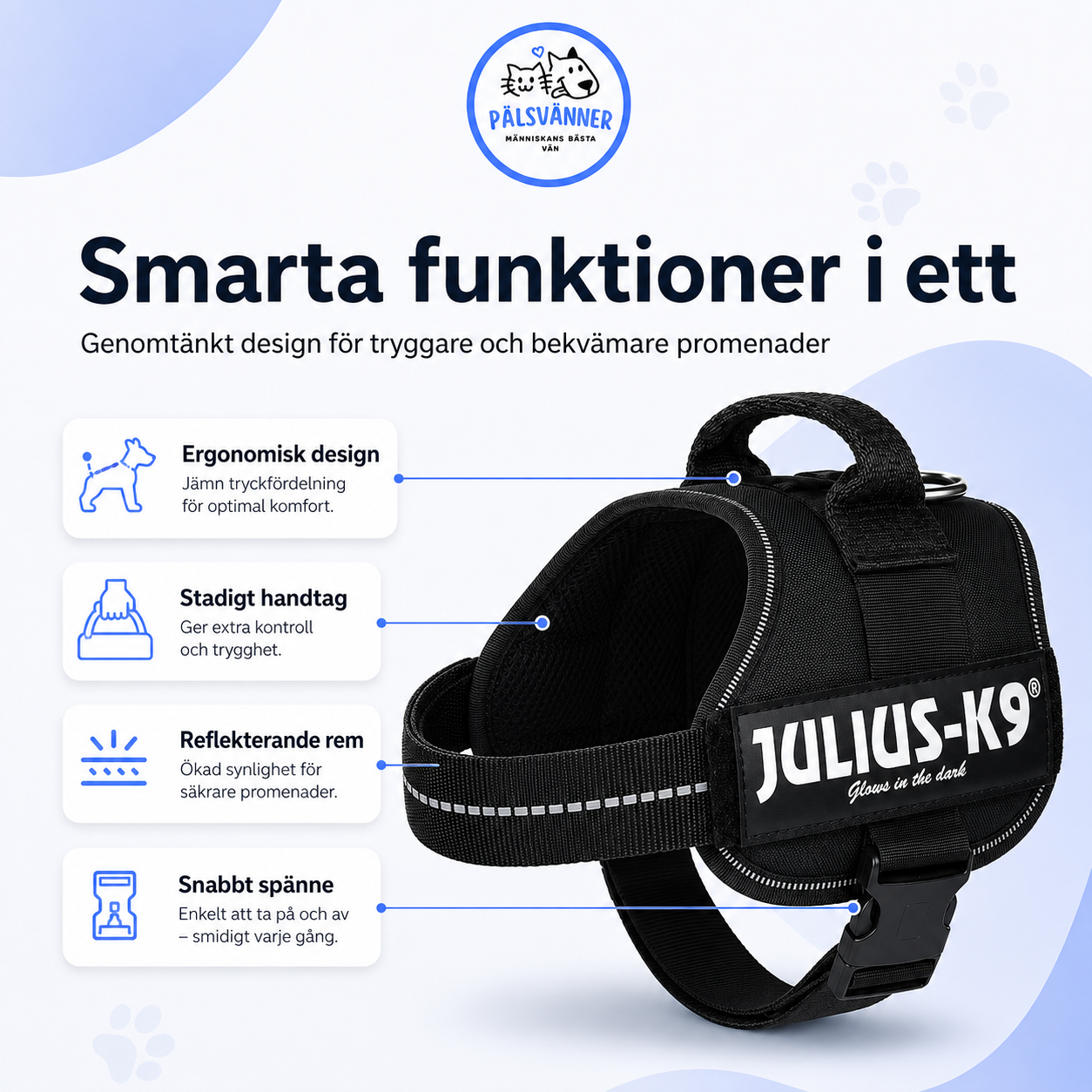Julius-K9 IDC Powersele – ergonomisk hundsele
