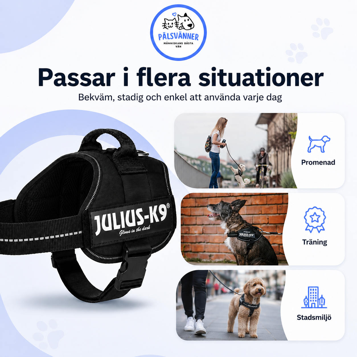 Julius-K9 IDC Powersele – ergonomisk hundsele