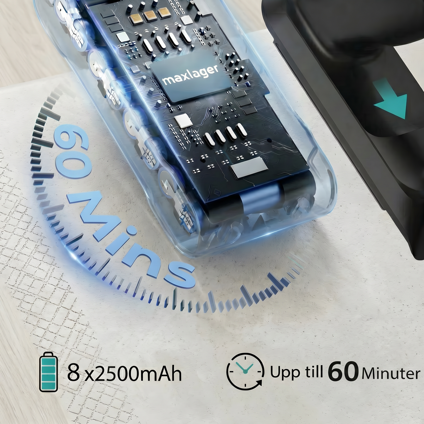Cleanova X7 - 550W – 50 kPa Avancerad Sladdlös Dammsugare 2026 - Skaftdammsugare