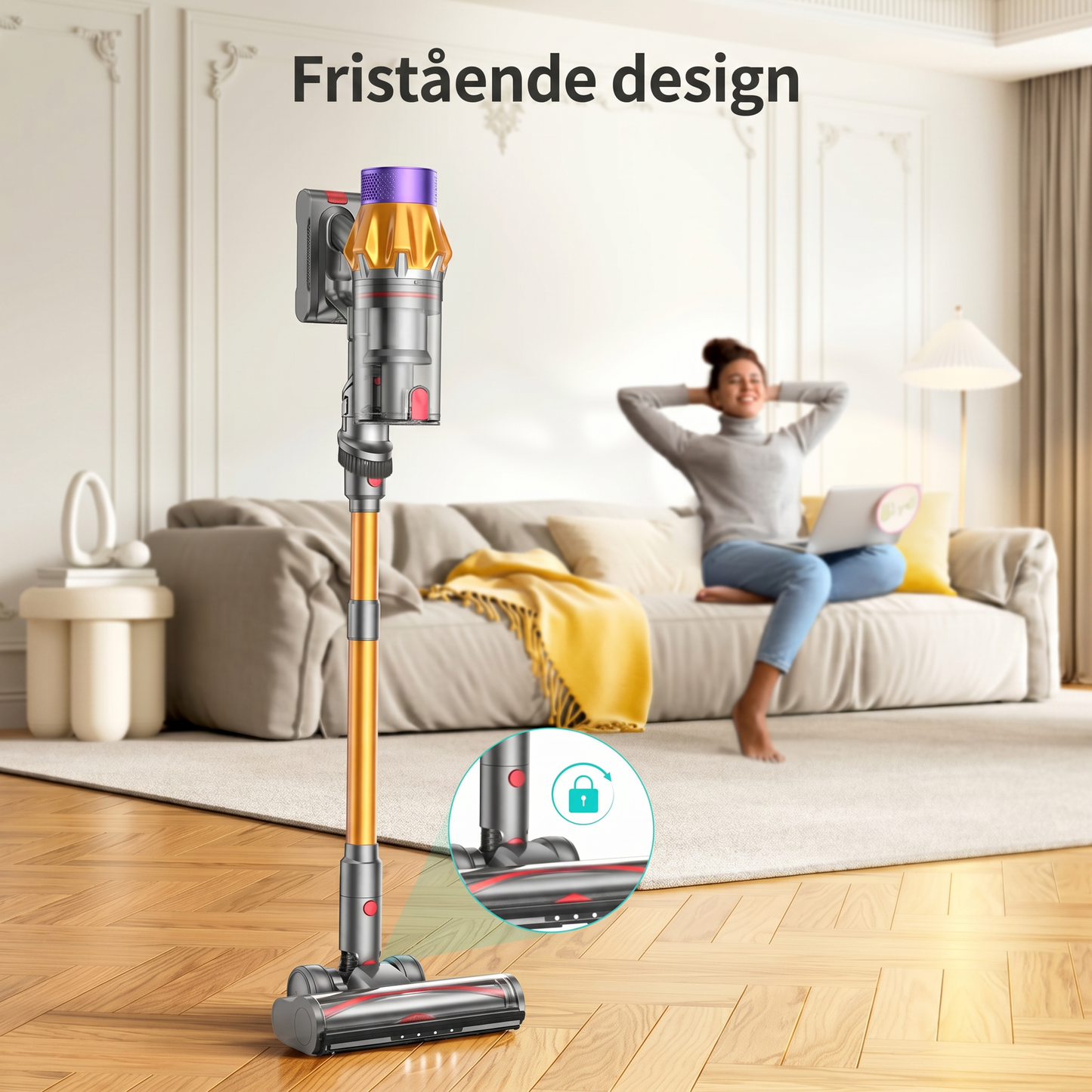 Cleanova X7 - 550W – 50 kPa Avancerad Sladdlös Dammsugare 2026 - Skaftdammsugare