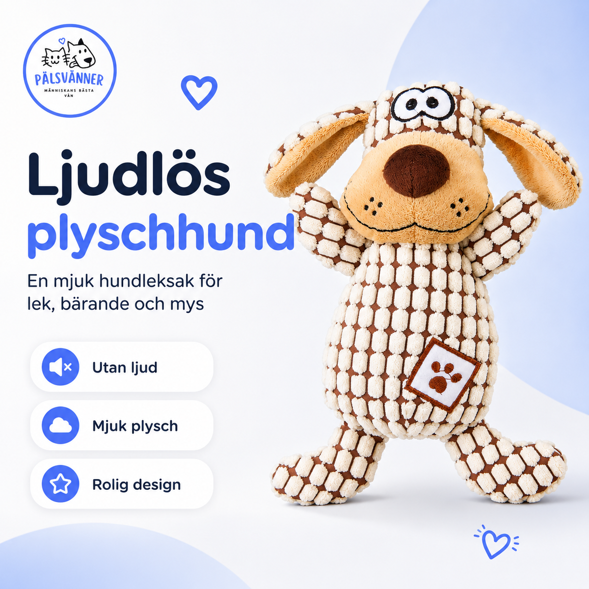Trixie gosedjur hund 26 cm – mjuk hundleksak