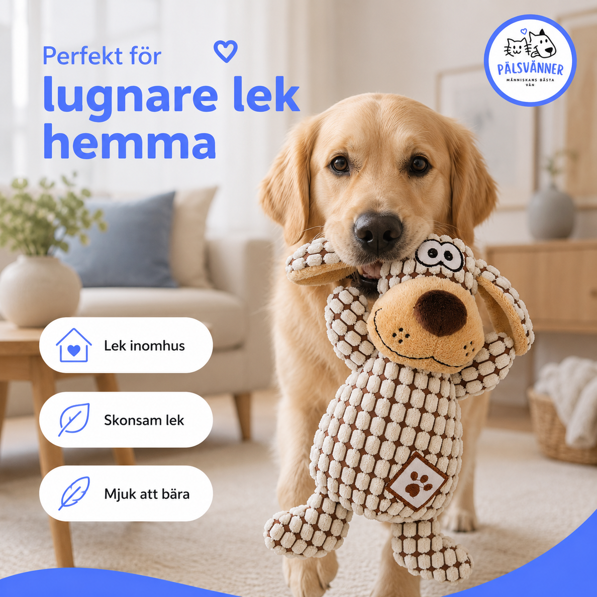 Trixie gosedjur hund 26 cm – mjuk hundleksak