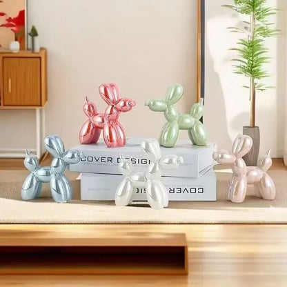 Elegant Hundskulptur i Keramik – Modern Skulptur för Hem & Kontor