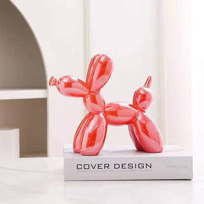 Elegant Hundskulptur i Keramik – Modern Skulptur för Hem & Kontor