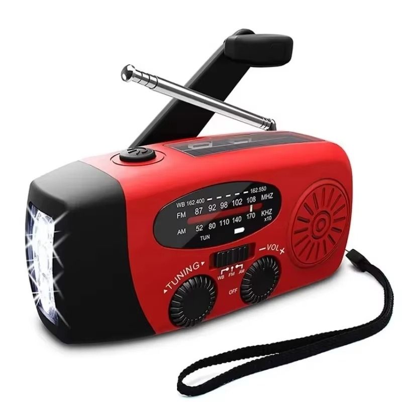 Nödradio USB-C – Vevradio med Powerbank & LED-ficklampa