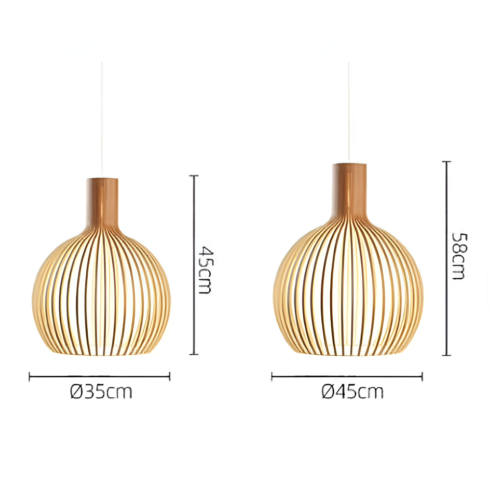 Woodie Taklampa – Vintage Taklampa i Trä med Rustik Design för Vardagsrum