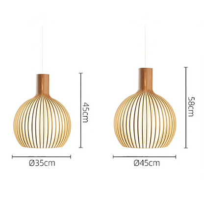 Woodie Taklampa – Vintage Taklampa i Trä med Rustik Design för Vardagsrum