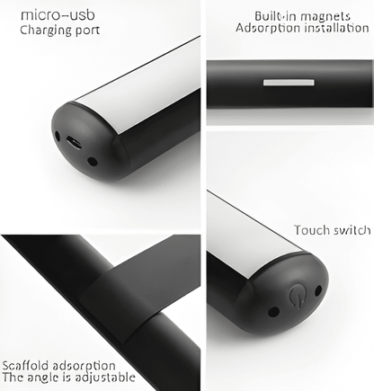 MagniLite Vägglampa - 120° Roterbar Sladdlös Vägglampa - USB-Laddningsbar Vägglampa LED