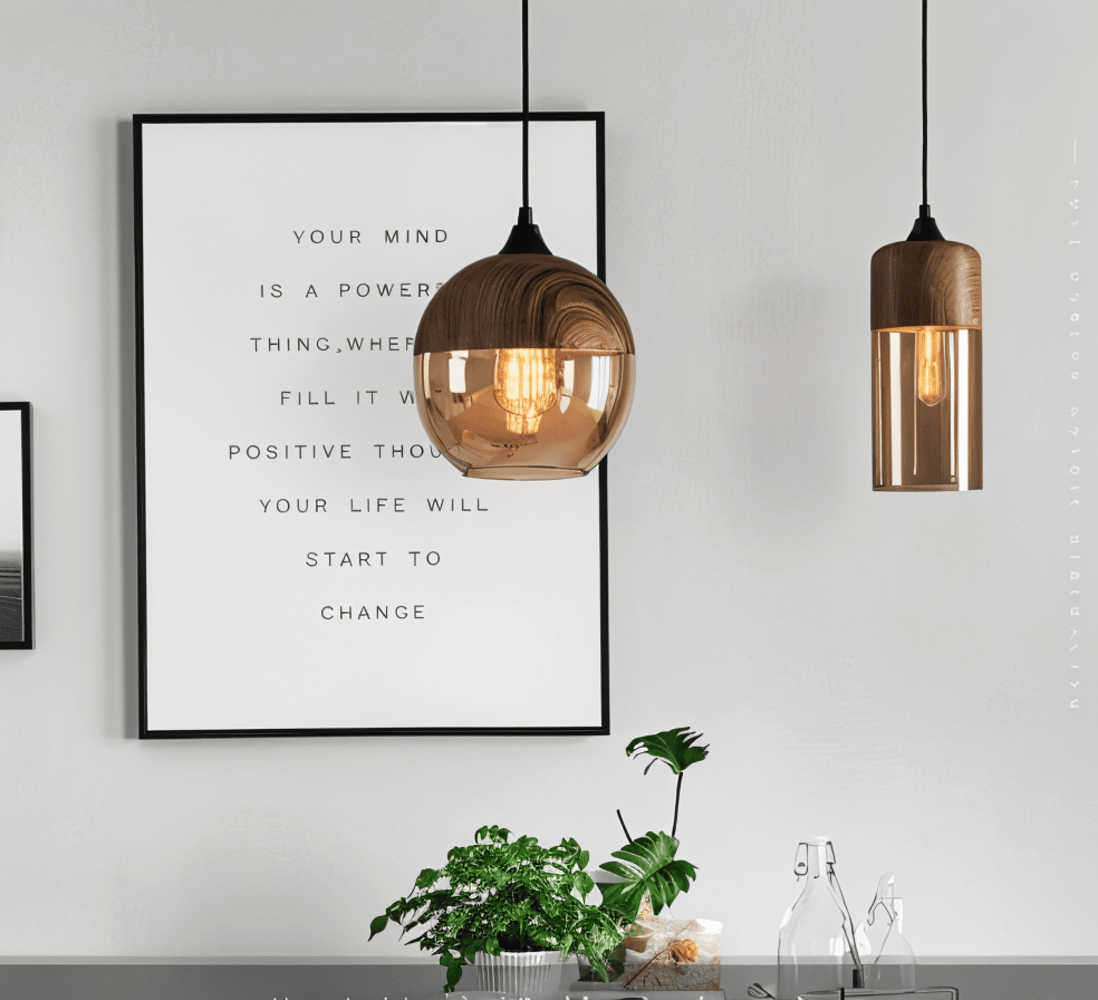 Retro Pendellampa i Glas – Modern Nordisk Taklampa