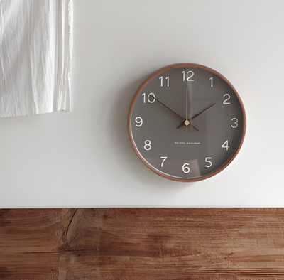 Tyst Väggklocka i Trä – Orbs Design Ø25 cm