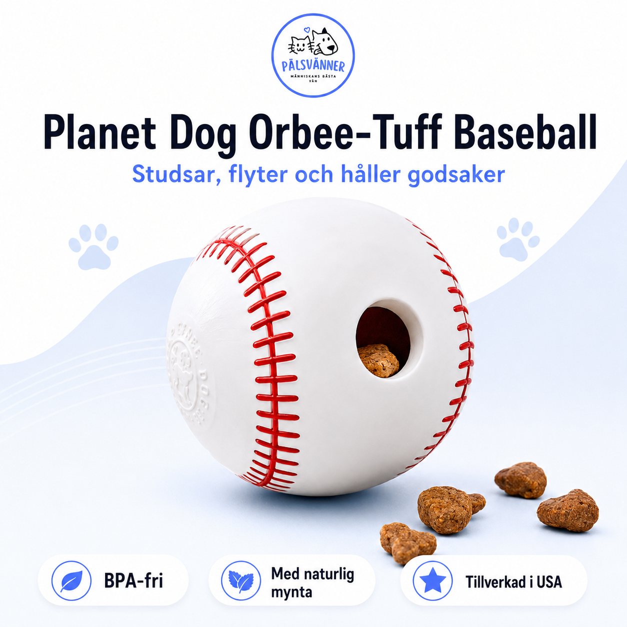 Planet Dog Baseball – tålig aktiveringsboll för hund