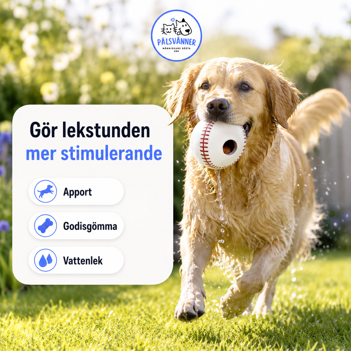 Planet Dog Baseball – tålig aktiveringsboll för hund