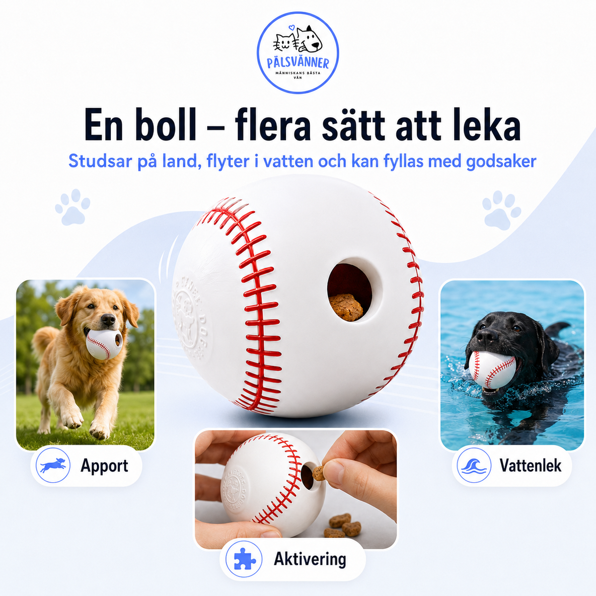 Planet Dog Baseball – tålig aktiveringsboll för hund