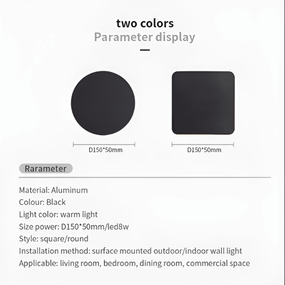 AquaGlow LED Vägglampa Utomhus i Aluminium & PC – Vattentät Modern Väggbelysning