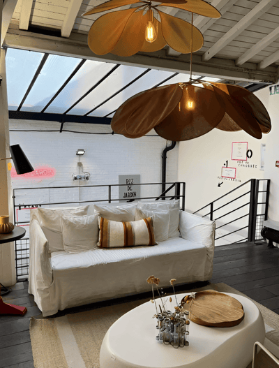 Blomformad Tyg Taklampa LED