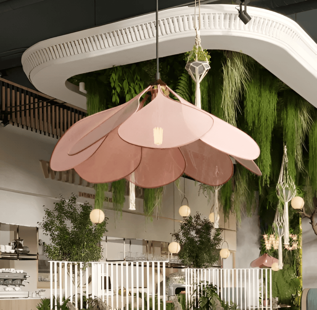 Blomformad Tyg Taklampa LED