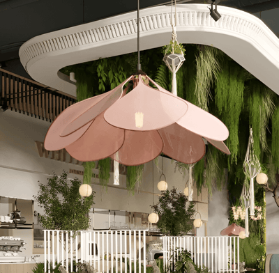 Blomformad Tyg Taklampa LED