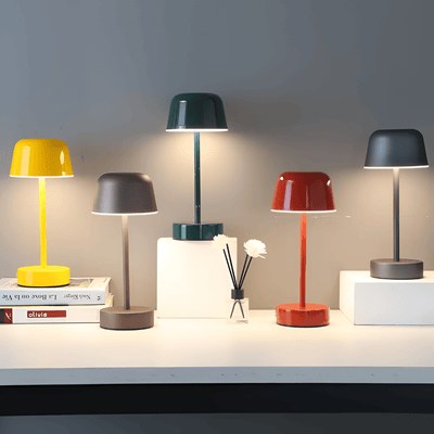 Colourful Retro LED Bordslampa – Sladdlös & Dimbar