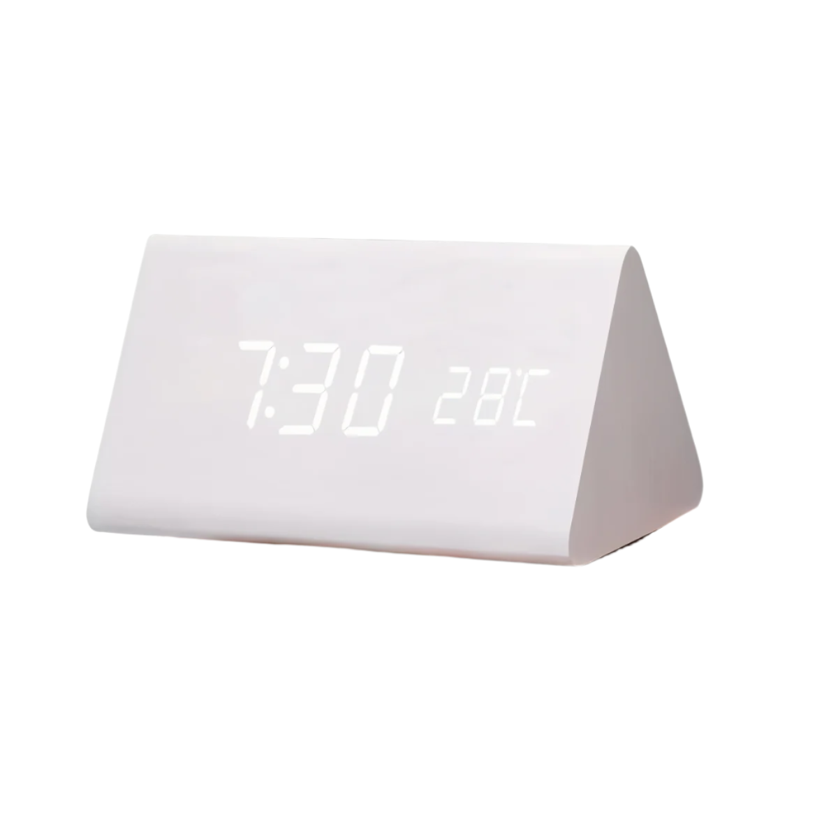 Digital Väckarklocka LED – Träfinish & Modern Display