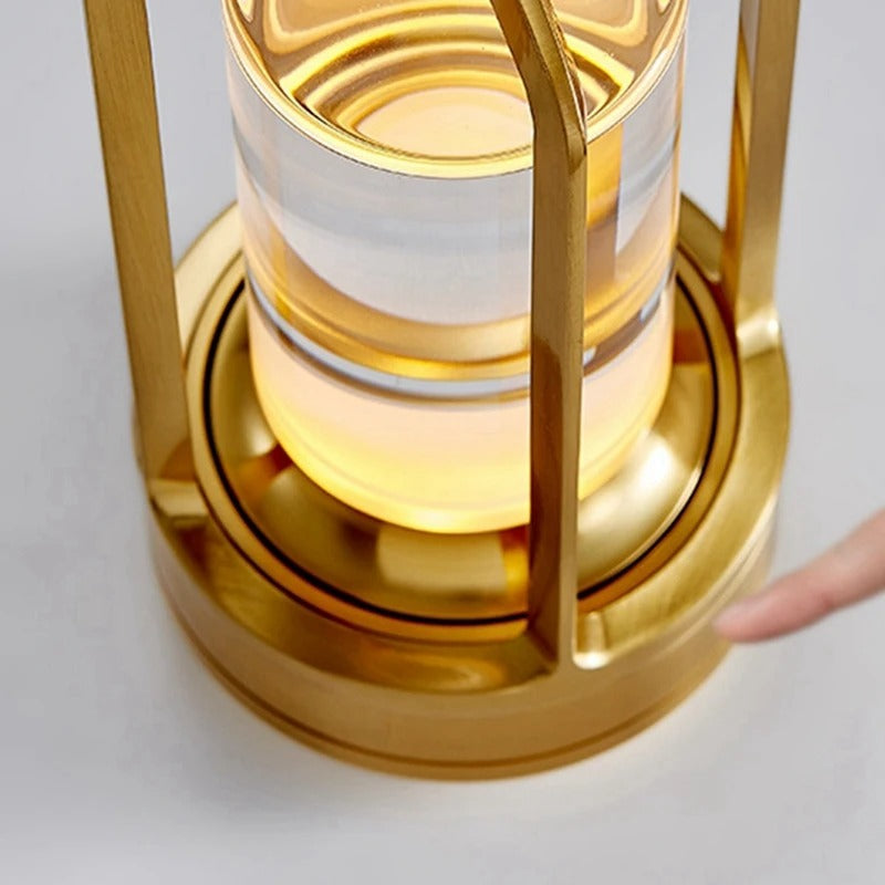 Bärbar LED-lampa i Glas – Dimbar & Trådlös Design