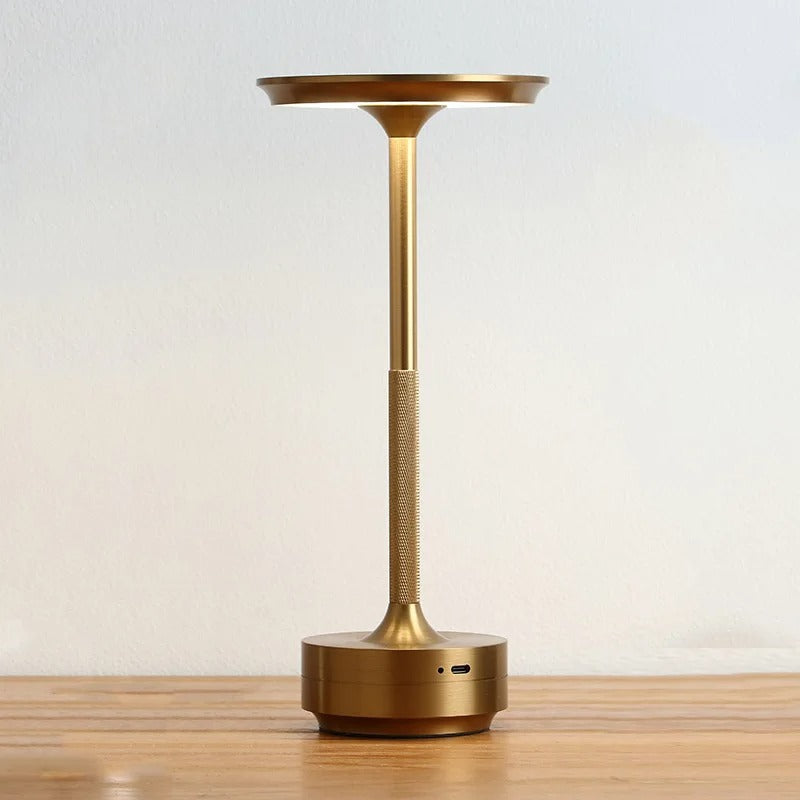Laddbar Touchlampa – Dimbar LED i Guldfinish