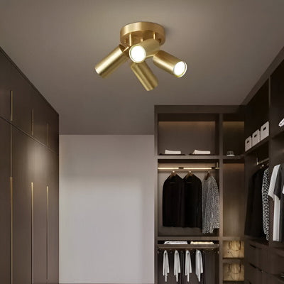 Mässing LED Spotlight Taklampa