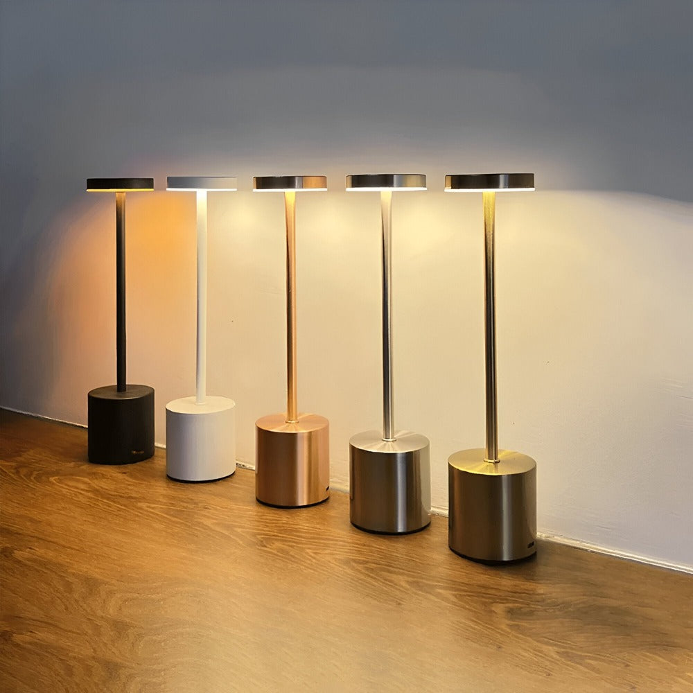 RetroGlow LED Bordslampa – Sladdlös & Dimbar