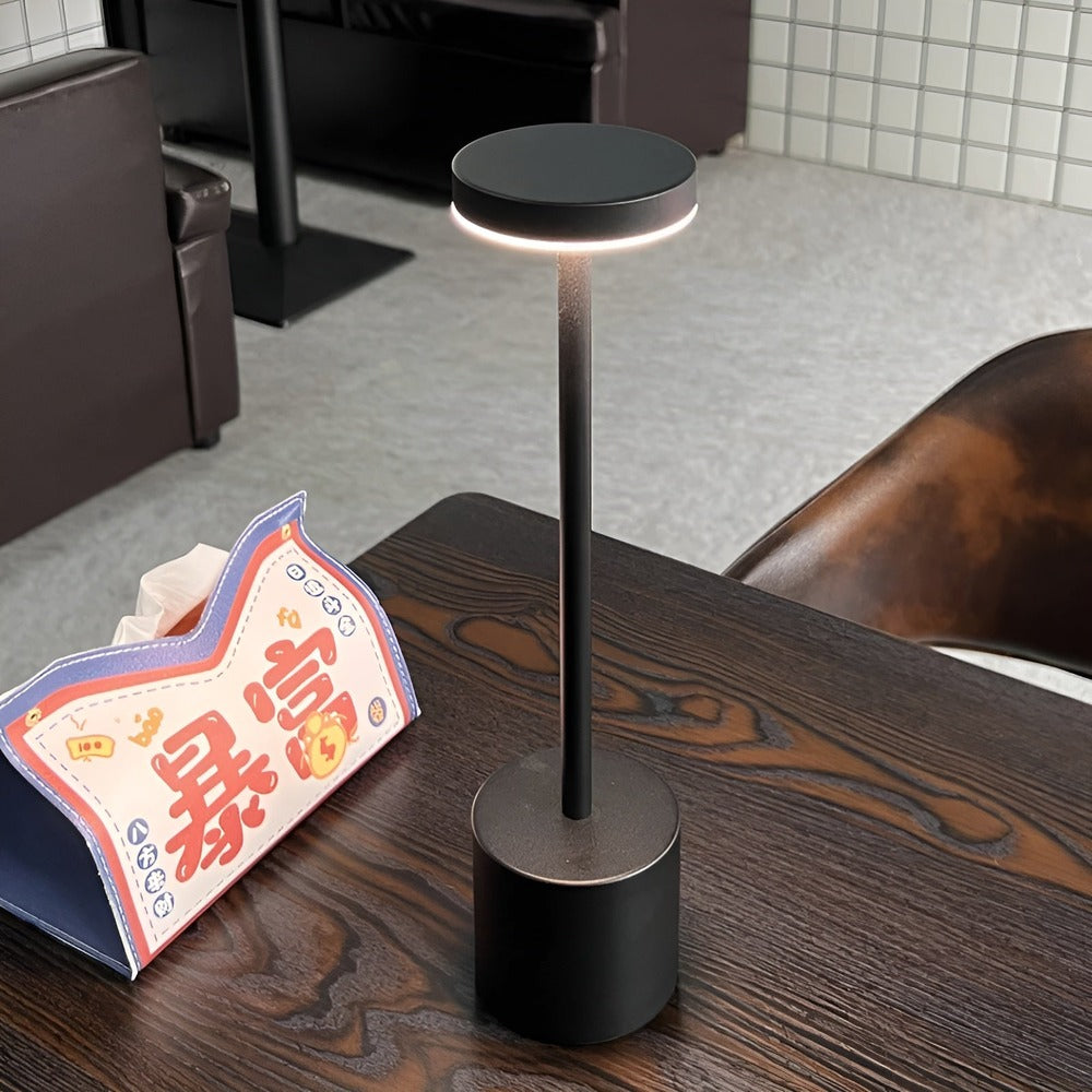 RetroGlow LED Bordslampa – Sladdlös & Dimbar