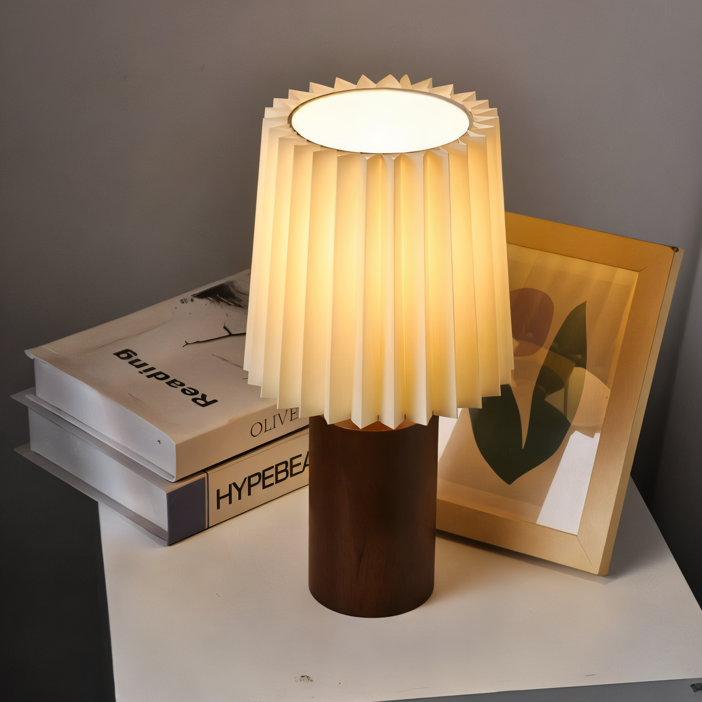 ScandiChic Bordslampa i Trä – Varm LED-belysning