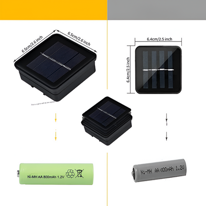 Solcell LED Ljusslinga Rostfri