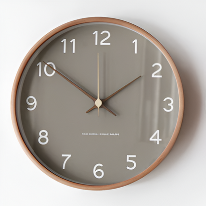 Tyst Väggklocka i Trä – Orbs Design Ø25 cm, Modern & Snygg Väggklocka