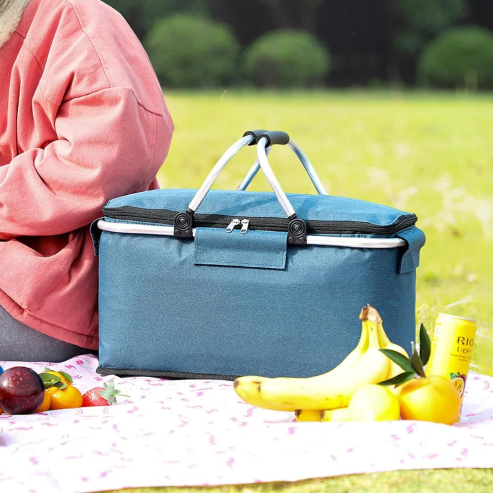 Hopfällbar Picknickkorg – Vattentät & Isolerad