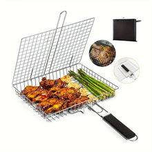 Fällbar Grillkorg i Rostfritt Stål