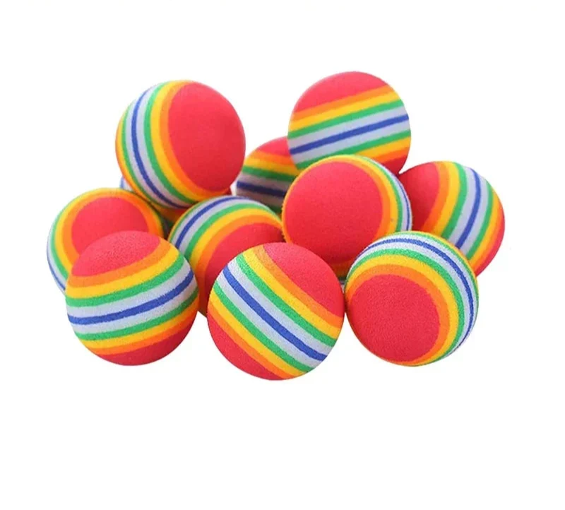 Färgglada leksaksbollar för katt, 5-pack