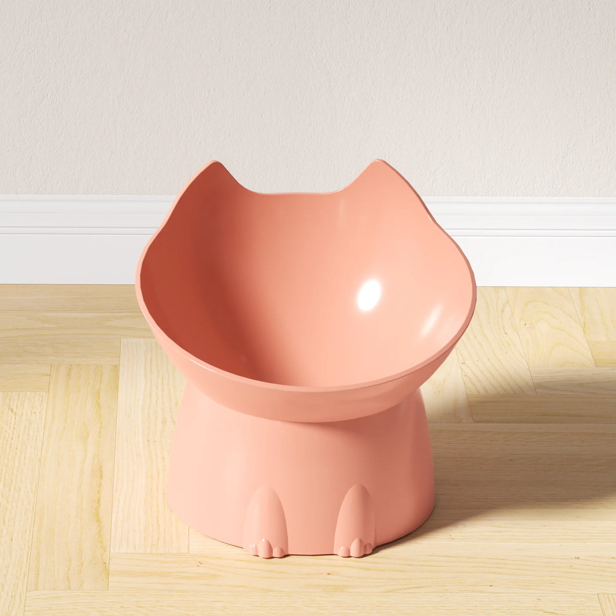 Höjd Kattmatskål med Lutande Design