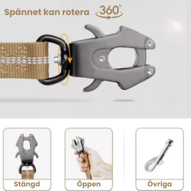 Kvalitetskoppel - dämpar drag och skyddar din hund!