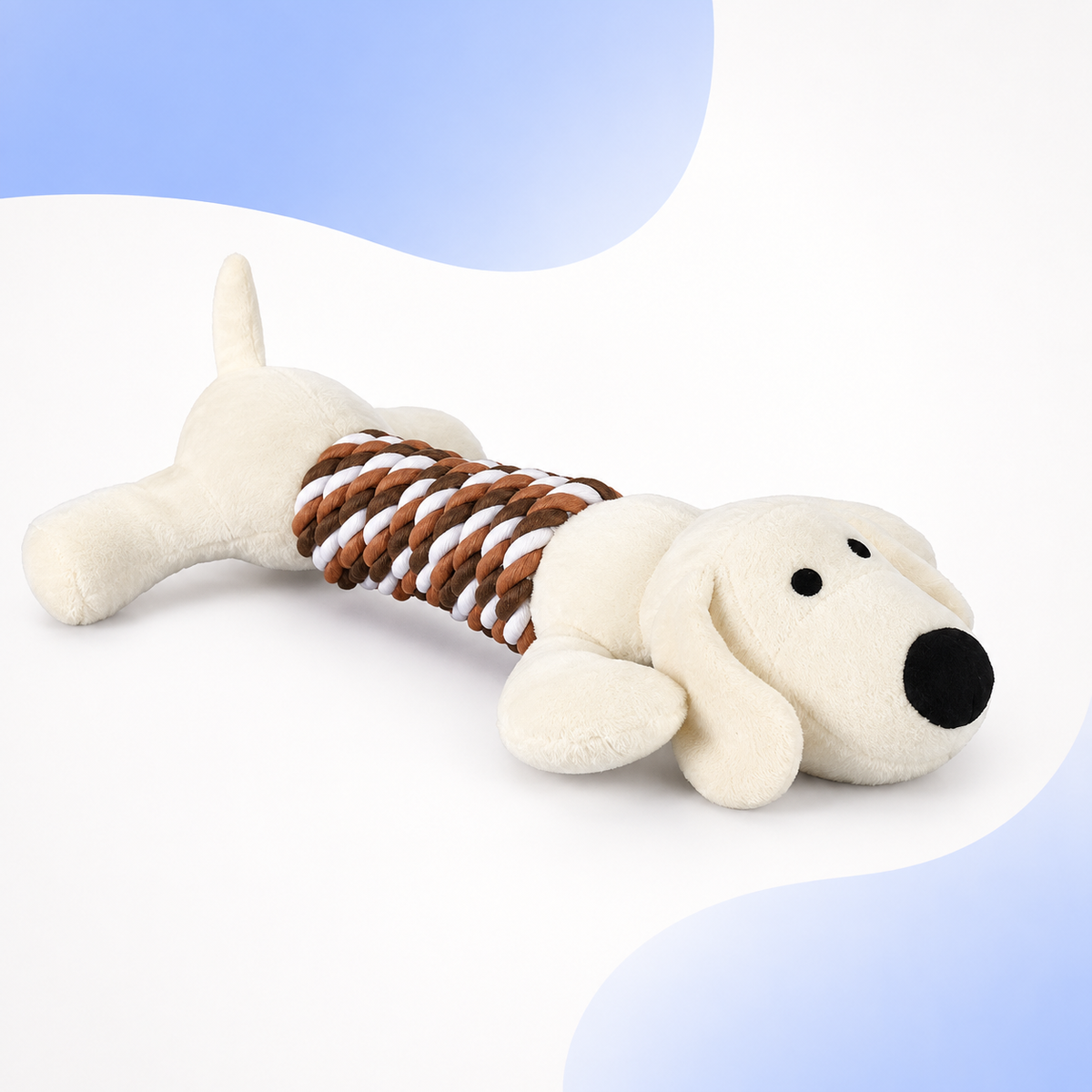 Trixie hundleksak med rep och ljud – 32 cm