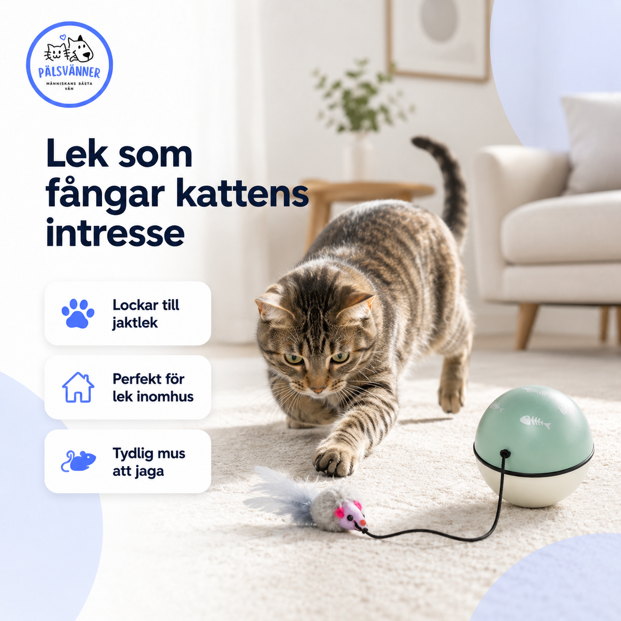 Turbinioboll med mus 9 cm