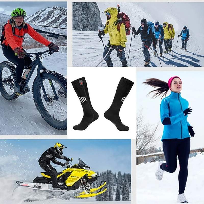 Värmestrumpor med batteri för kyla & outdoor