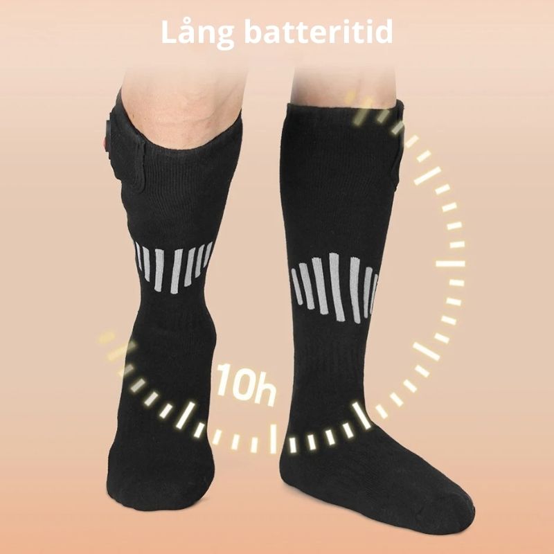 Värmestrumpor med batteri för kyla & outdoor