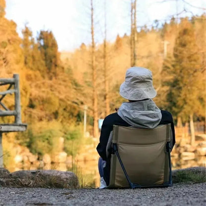 Vikbar strandstol med stabilt ryggstöd