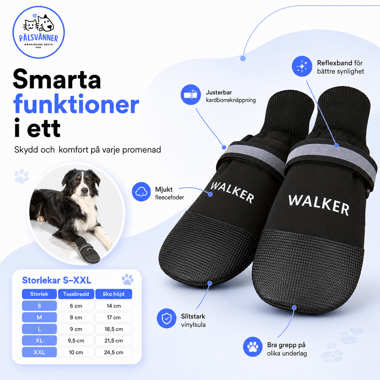 Walker Professional Hundsko - 2-pack