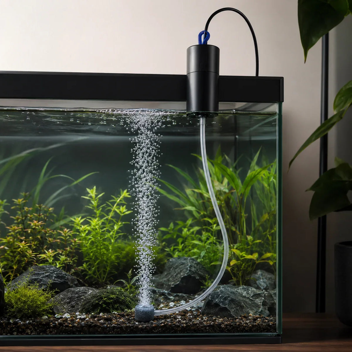 Portabel USB-luftpump för Akvarium – Syrepump för Strömavbrott och Transport
