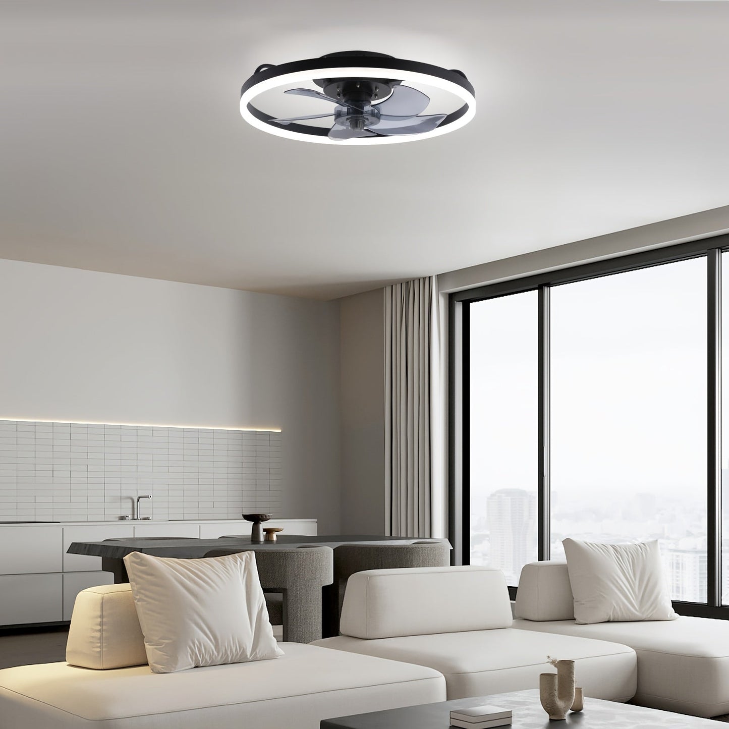 SilentBreeze Takfläkt 50 cm med Dimbar LED