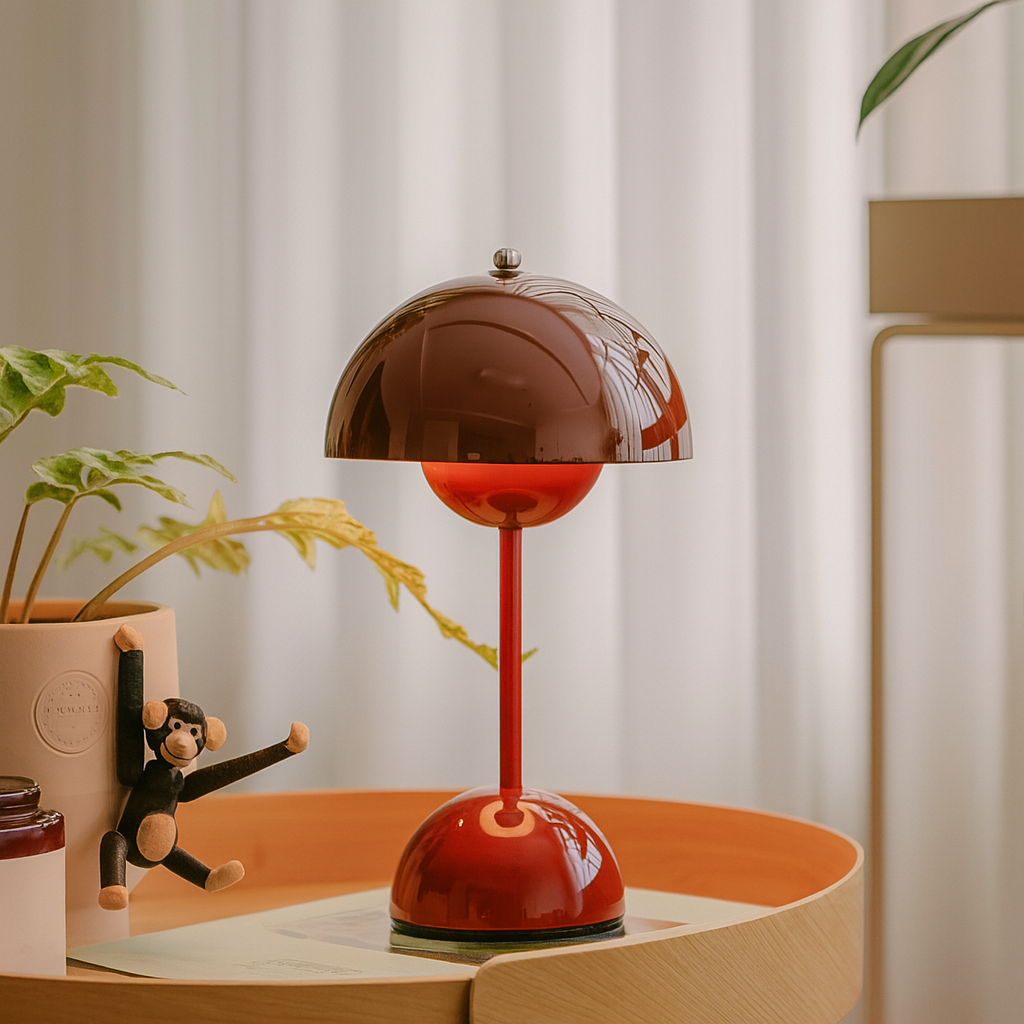 Elegant Flower LED Bordslampa – Sladdlös & Dimbar