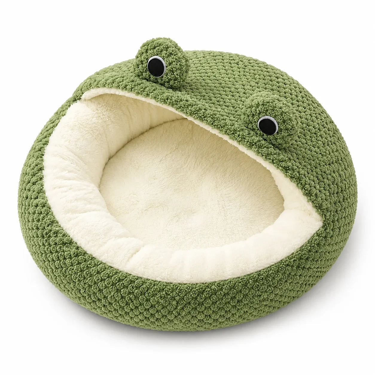 Grodformad kattbädd i plysch