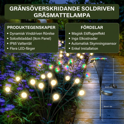Solcellsdrivna Eldfluge Lampor för Trädgård